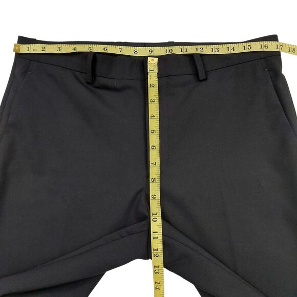 Theory Suit Pants Mens 32x31 Black Flat Front Straight Leg Wool Blend Office - Picture 11 of 12